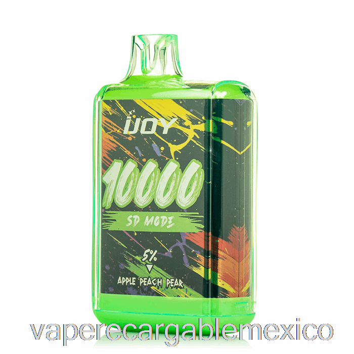 Vape Recargable Ijoy Bar Sd10000 Desechable Manzana Melocotón Pera